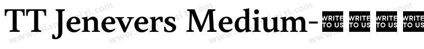 TT Jenevers Medium字体转换